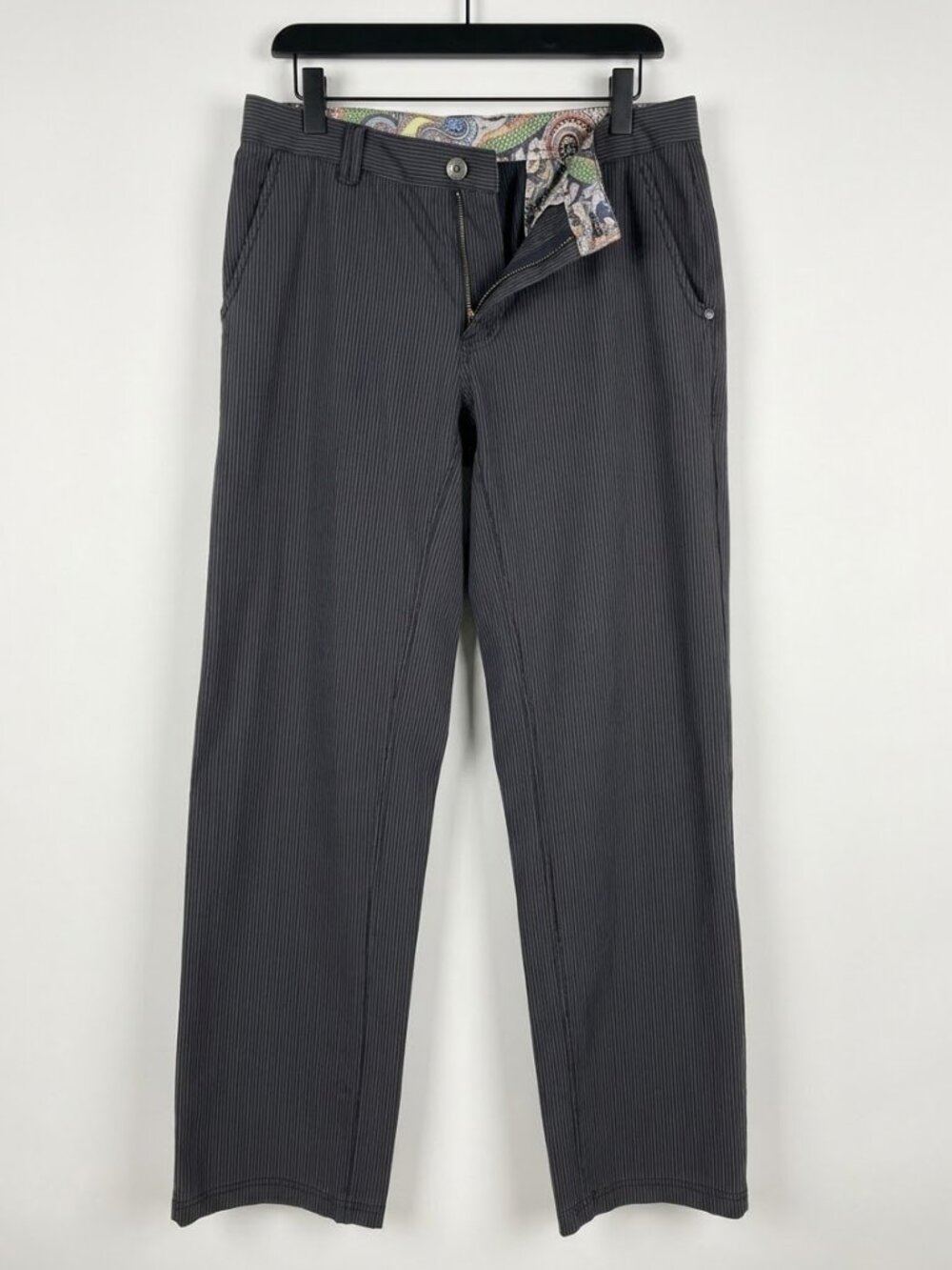 Lululemon Men's 2009 Wet Dry Warm Pinstripe Trousers Commute Pants Sz W 34/L35